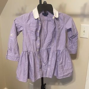 Purple Button-down for toddler